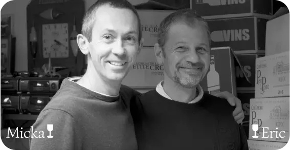 Eric et Micka, fondateurs de Les Vins d'Eric et Micka